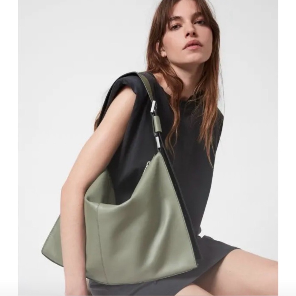 All Saints Edbury Tan Leather Shoulder Bag - Picture 2 of 9